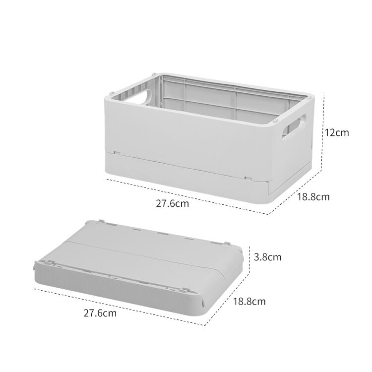 ITEM NO.7011 Customized Medium Size Desktop Folding Storage Box Utility Plastic Stackable Collapsible Storage Crates