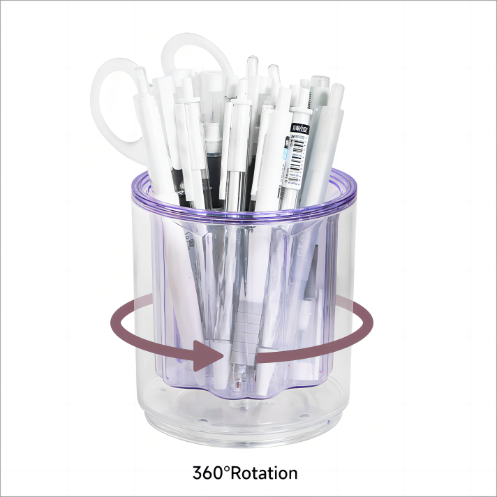 ITEM NO.5020 Hot Item Multifunctional 360 Degree Rotary Pen Holder Office Storage Case Brush Pencil Case Rotating Pen Stand Stationery