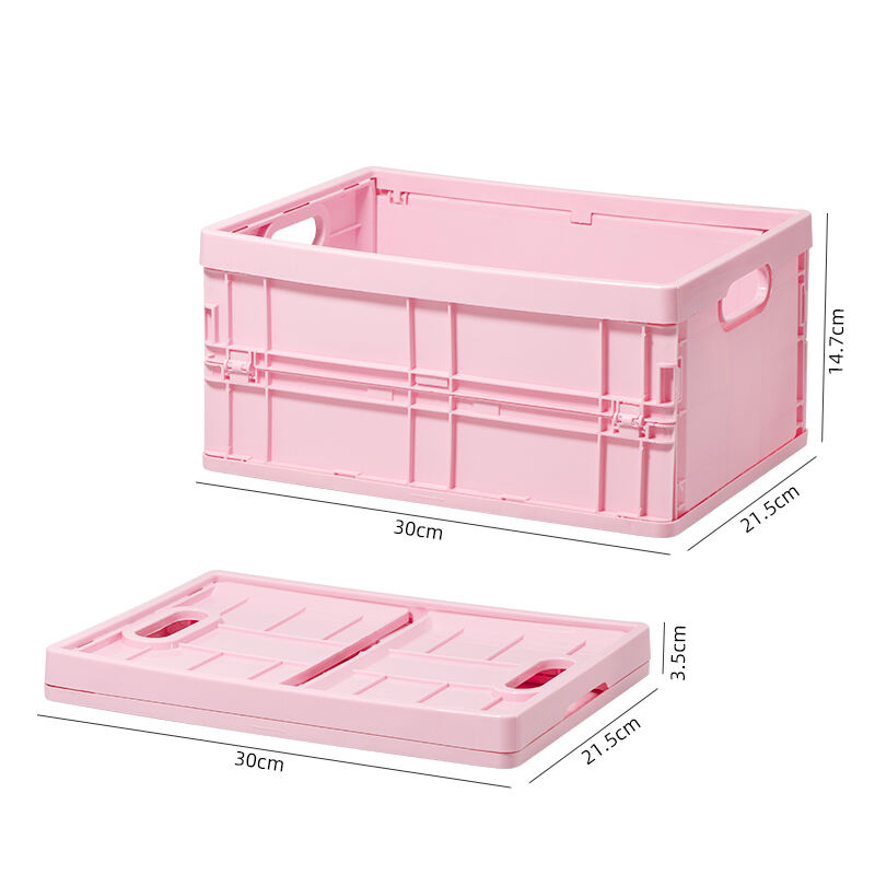 ITEM NO.3002 Large Office Organization Desk Organizers Plastic PP Collapsible Crate Stacking Folding Storage Container Box