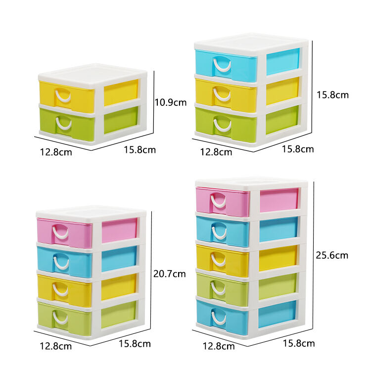 ITEM NO.3203 Factory 2/3/4/5 layers Plastic Desktop Multi-layer Stationery Storage Box Drawer Type Desktop Organizer