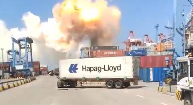 CHEMICAL EXPLOSION HAPPENED AT NINGBO PORT