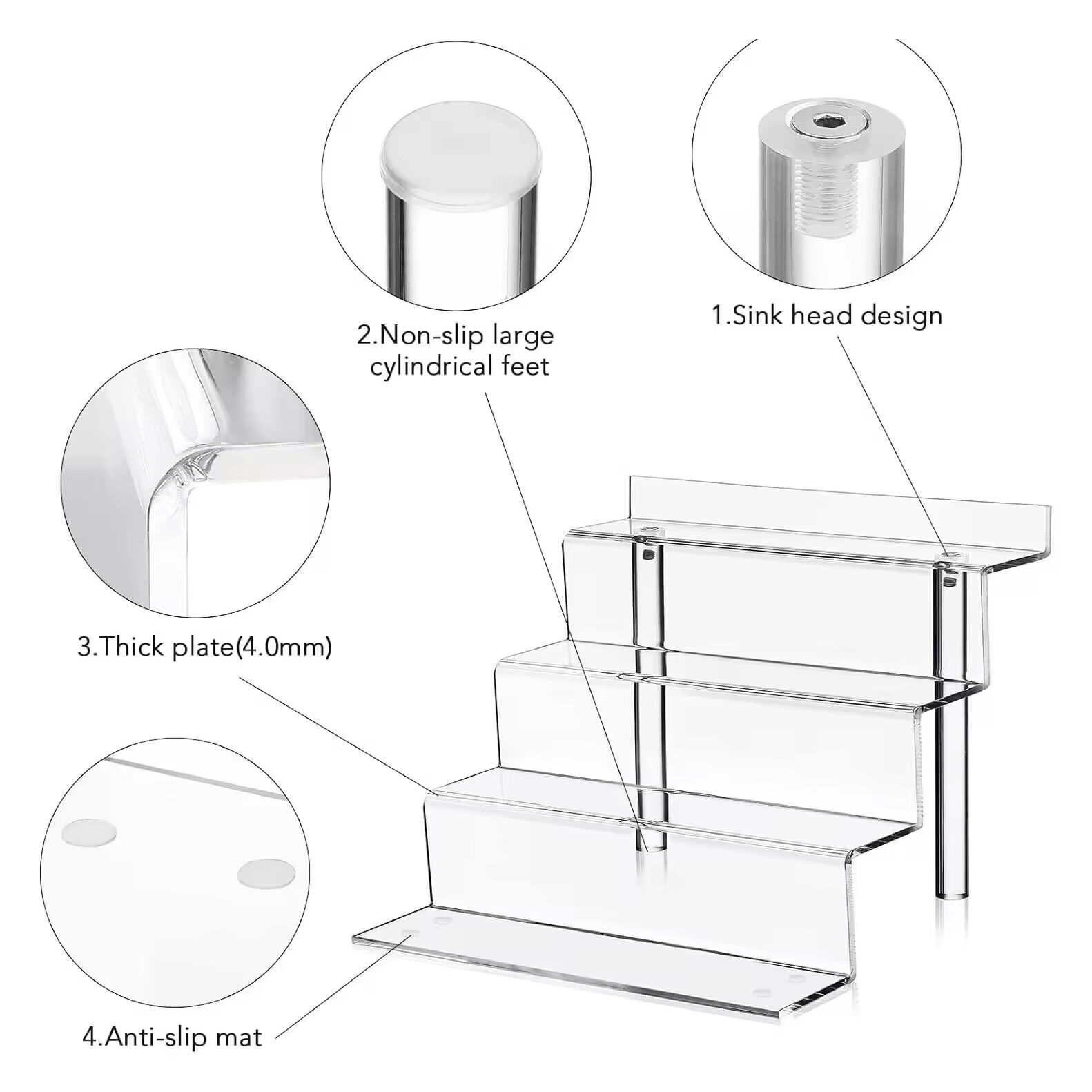 Maximize Your Display Potential with Our Acrylic Shelf Risers