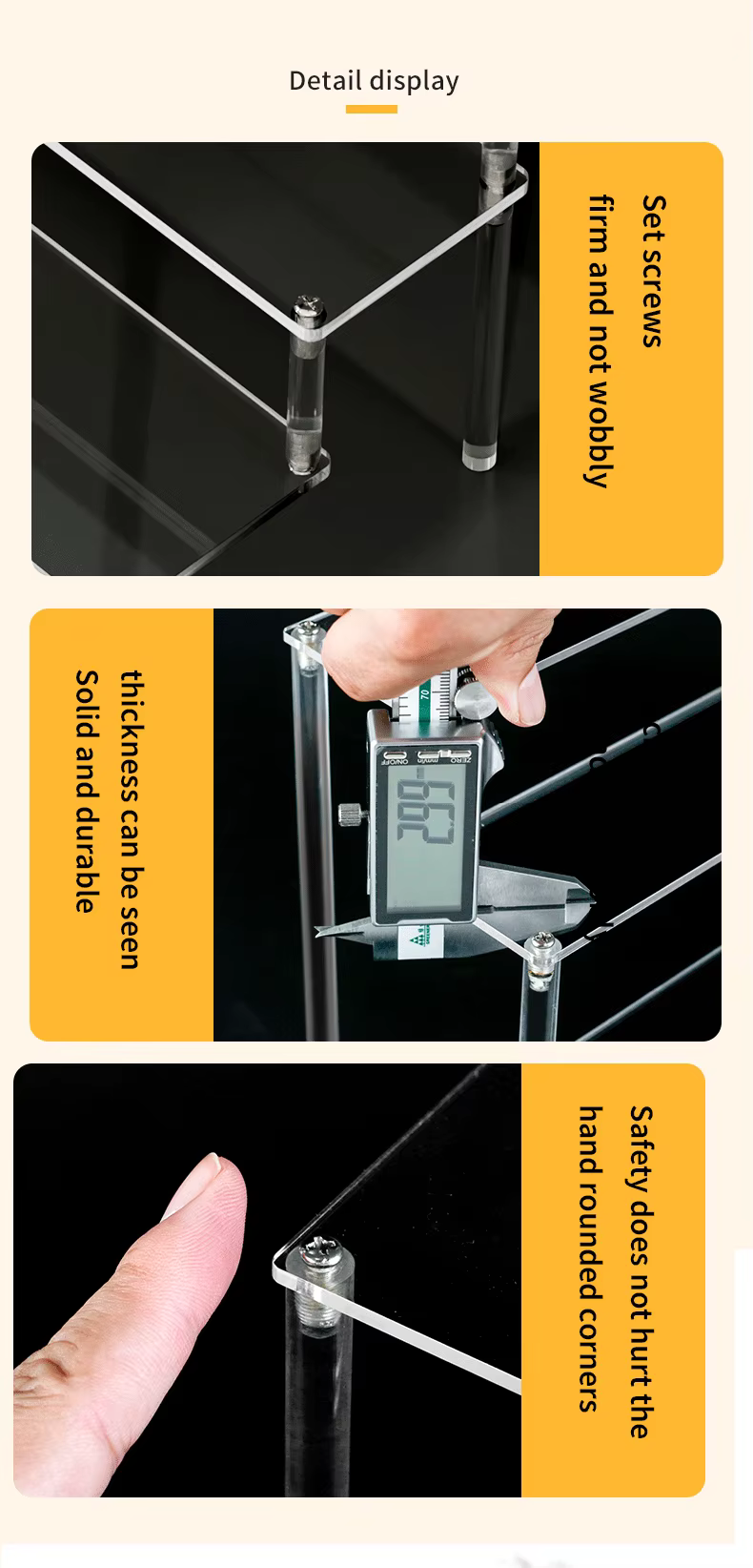 High Quality Clear Acrylic Display Riser Stand 4 Steps Display Stand Acrylic Organizer Shelf for Figures Cupcakes supplier