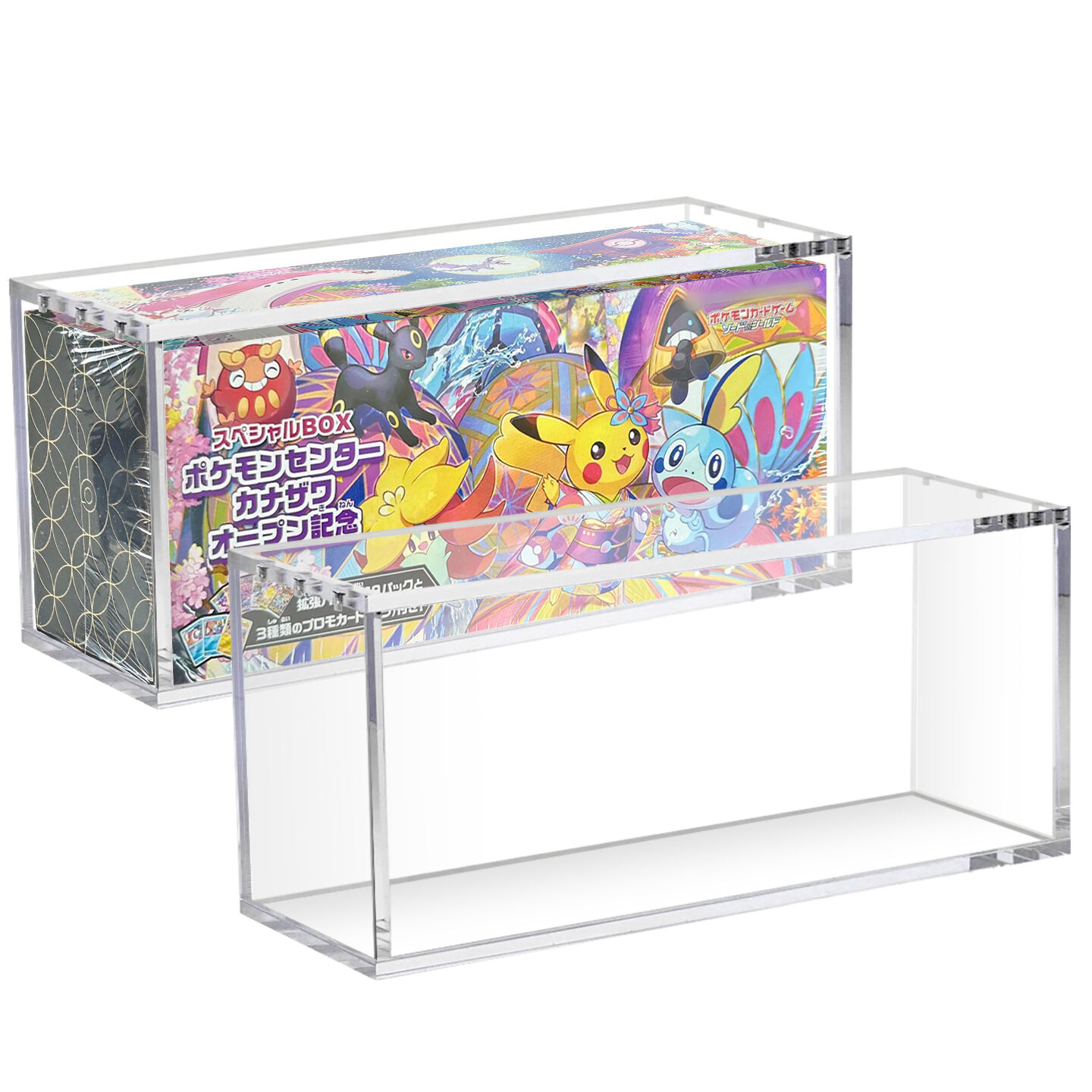 Özelleştirilebilir Şeffaf Manyetik Akrilik Sergileme Kabini Koruyucu Kutusu, Pokémon Center Tohoku Pikachu için; Premium Pikachu Akrilik Sergileme Kabini