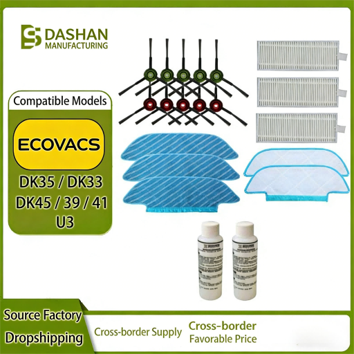 Compatible with Covos Sweeping Robot DK35 DK33 DK45 39 41U3 Accessories Side Brush Filter Screen Cleaning Solution