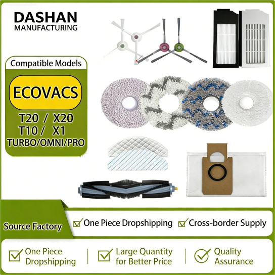Suitable for Ecovacs X1 Sweeping Robot T10/Turbo/Omni/Pro Dust Bag Side Brush Roller Brush Filter