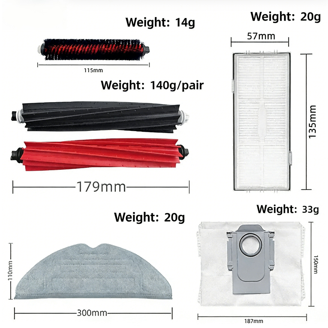 Fit Stone S8 S8 + S8Pro G20 Sweeping Robot Accessories Filter Dust Bag Rag Side Brush Roller Brush