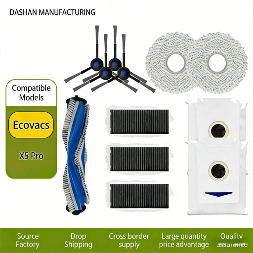 Adapted to Cobos Sweeping Robot X5 PRO Accessories Roller Brush Edge Brush Cloth Filter Screen Dust Bag Sweeper Consumables