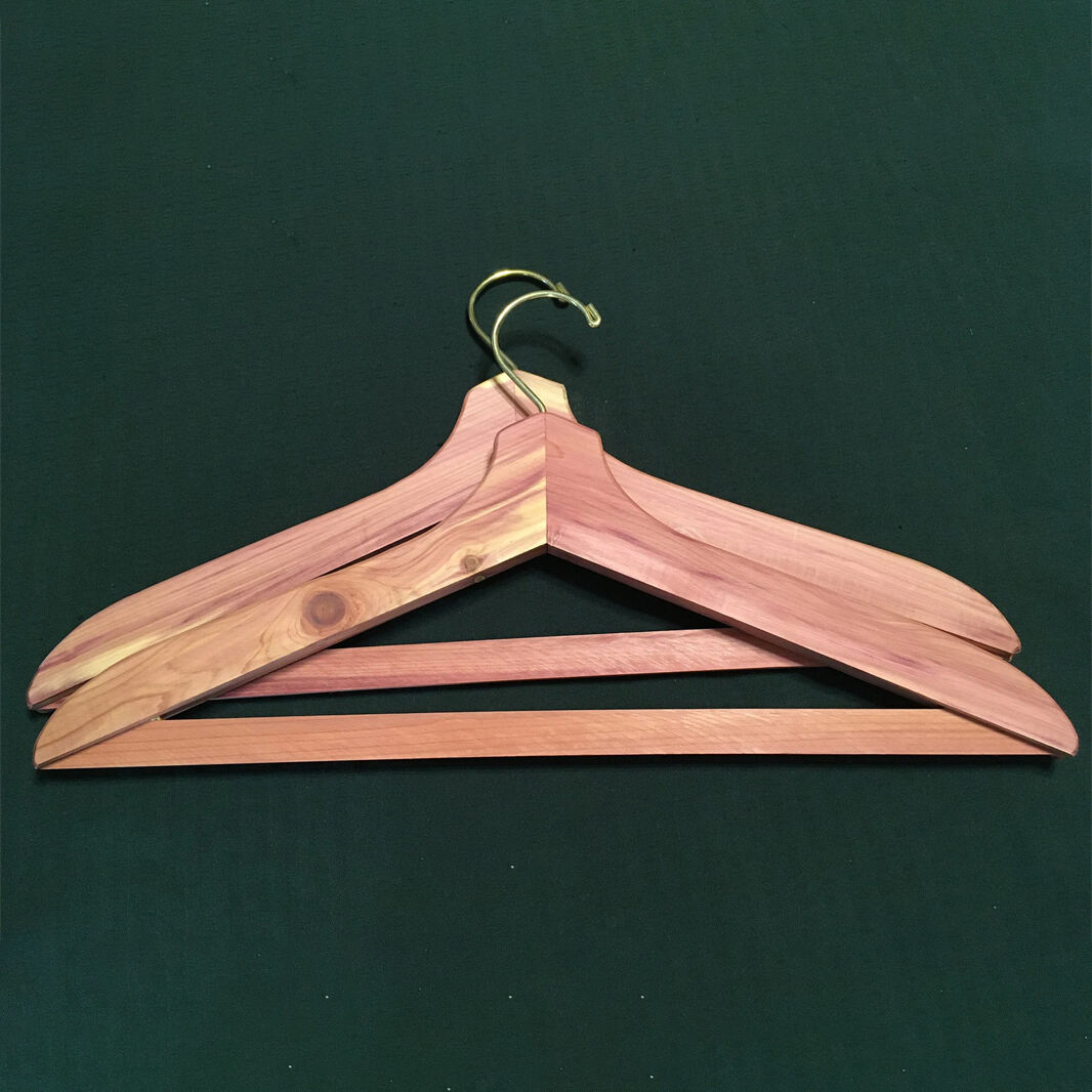 Cedar wood shirt clothes hanger