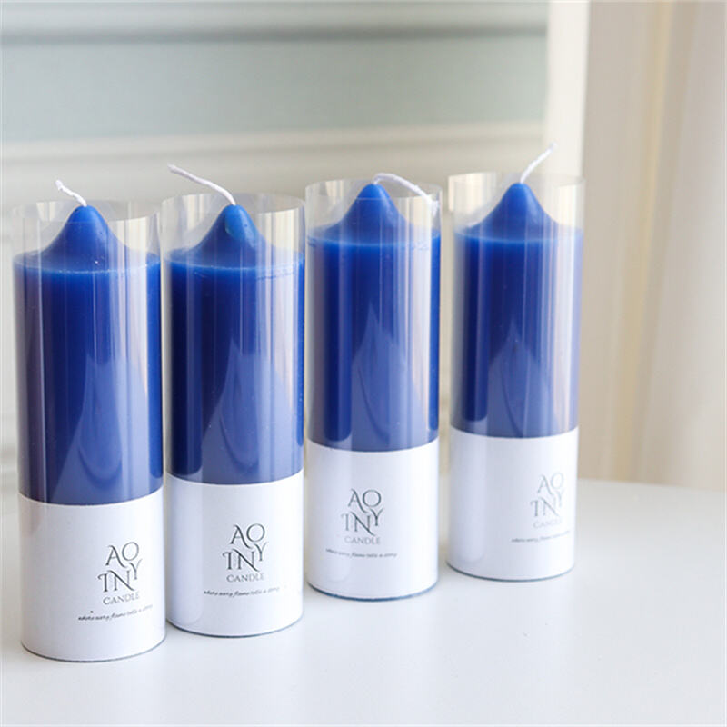 wholesale colorful pillar candle romantic wedding decorations candles