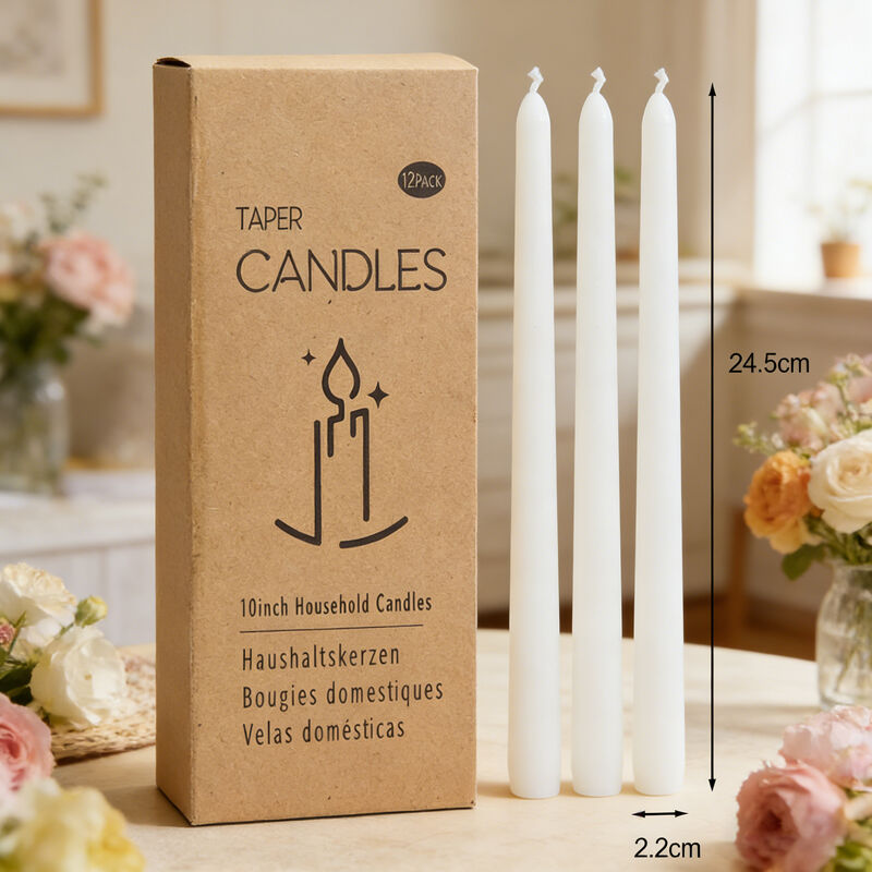 wholesale unscented 10inch taper candle paraffin  for party