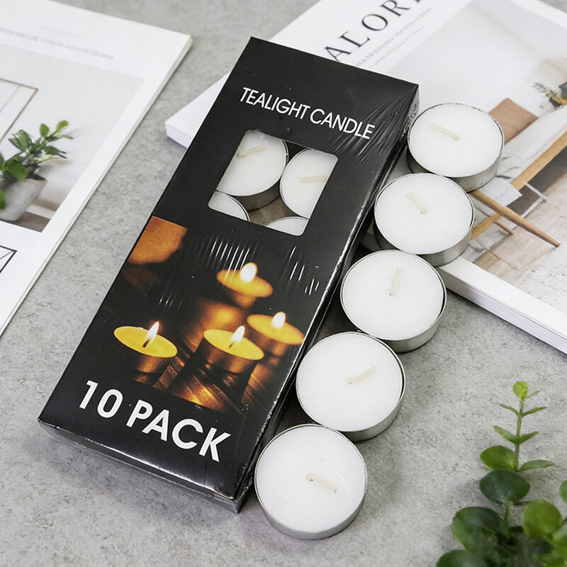 Home decoration 10pcs smokeless white tealight candle