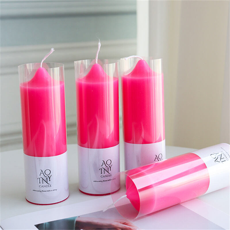 wholesale colorful pillar candle romantic wedding decorations candles