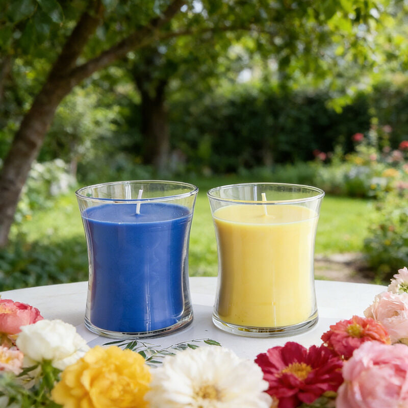 Small Waist shaped Glass Jar Scented Candle