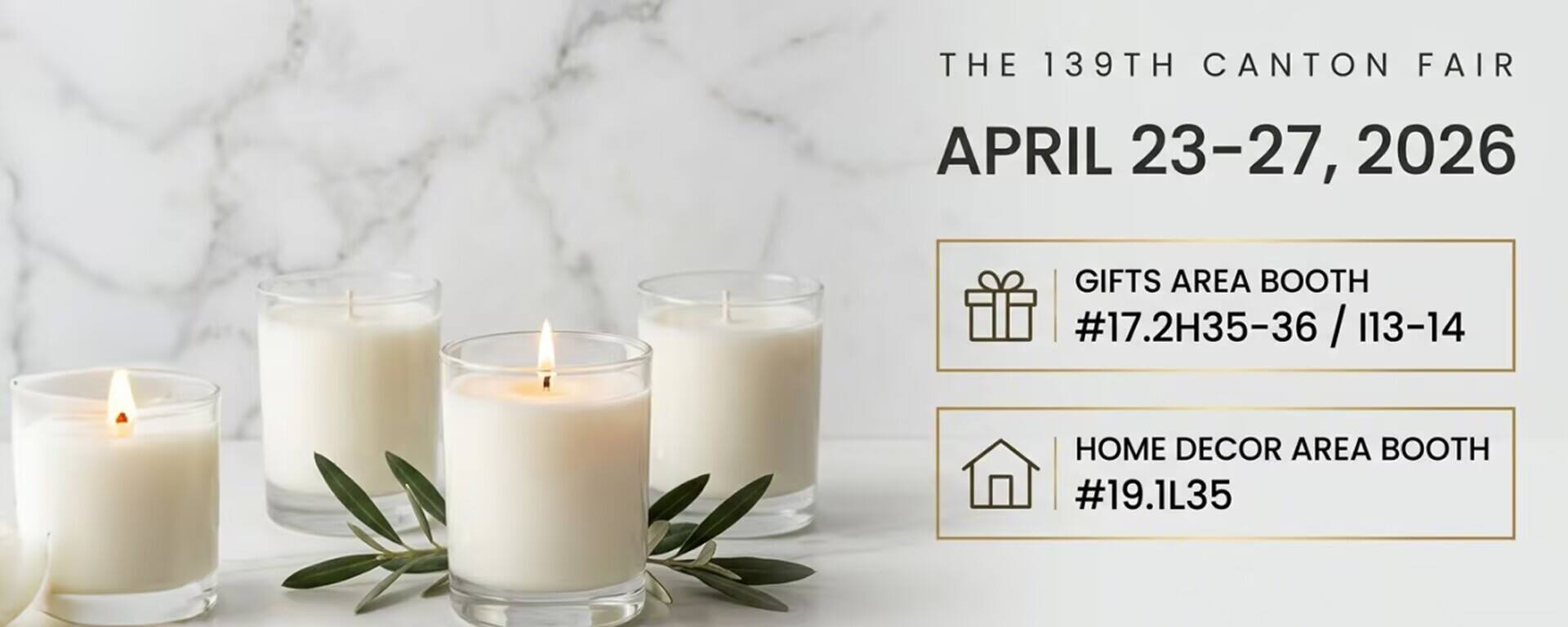 2026 Guangzhou Expo - Aoyin High Quality Candle Exhibition (April 23-27)