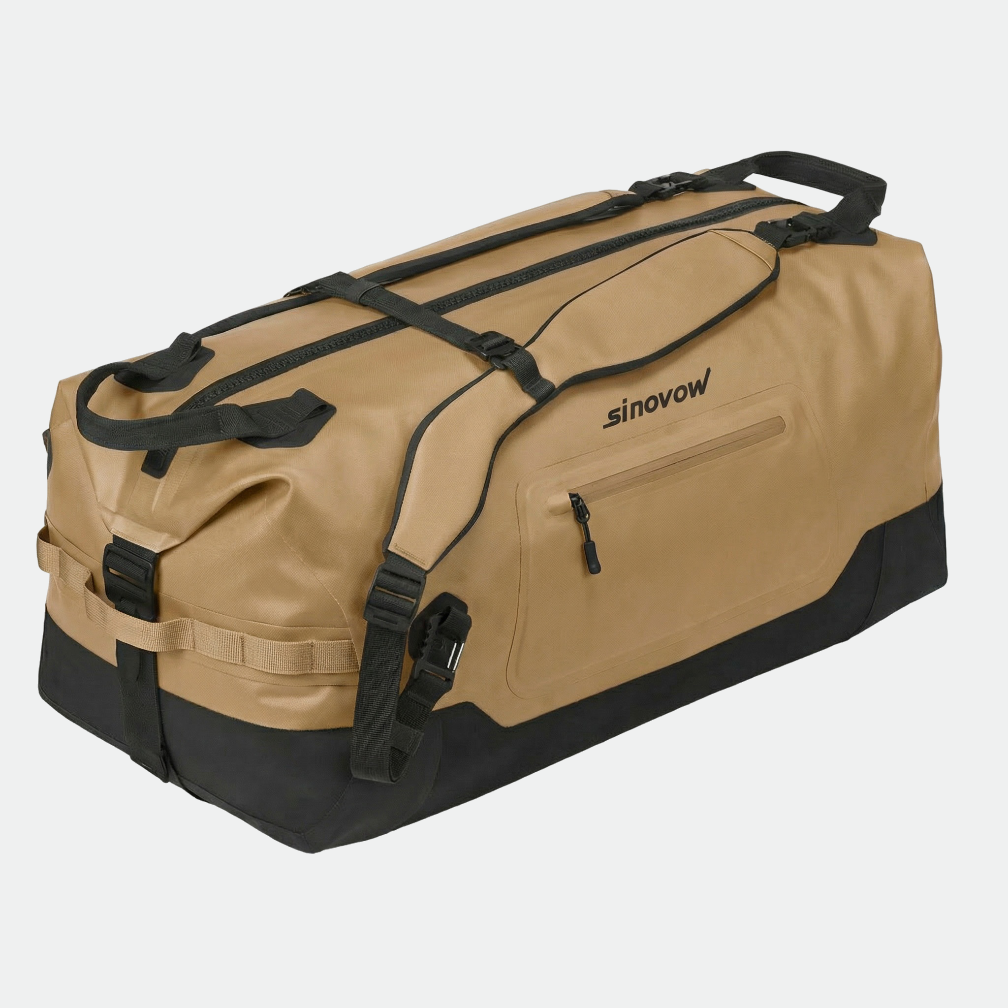 Brown 840D Nylon Dual-Side TPU Waterproof Duffel