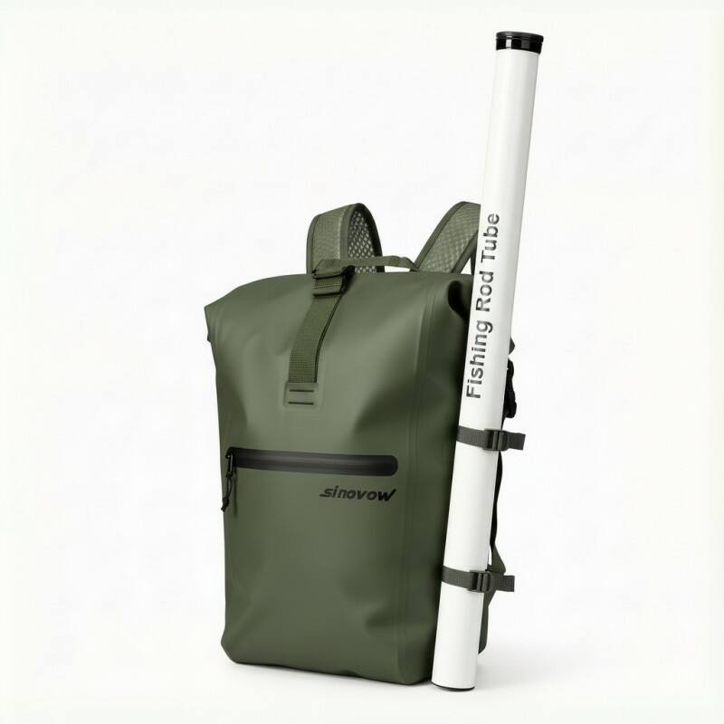 Waterproof Roll Top Fishing Backpack Durable Outdoor Tackle Storage Bag ...