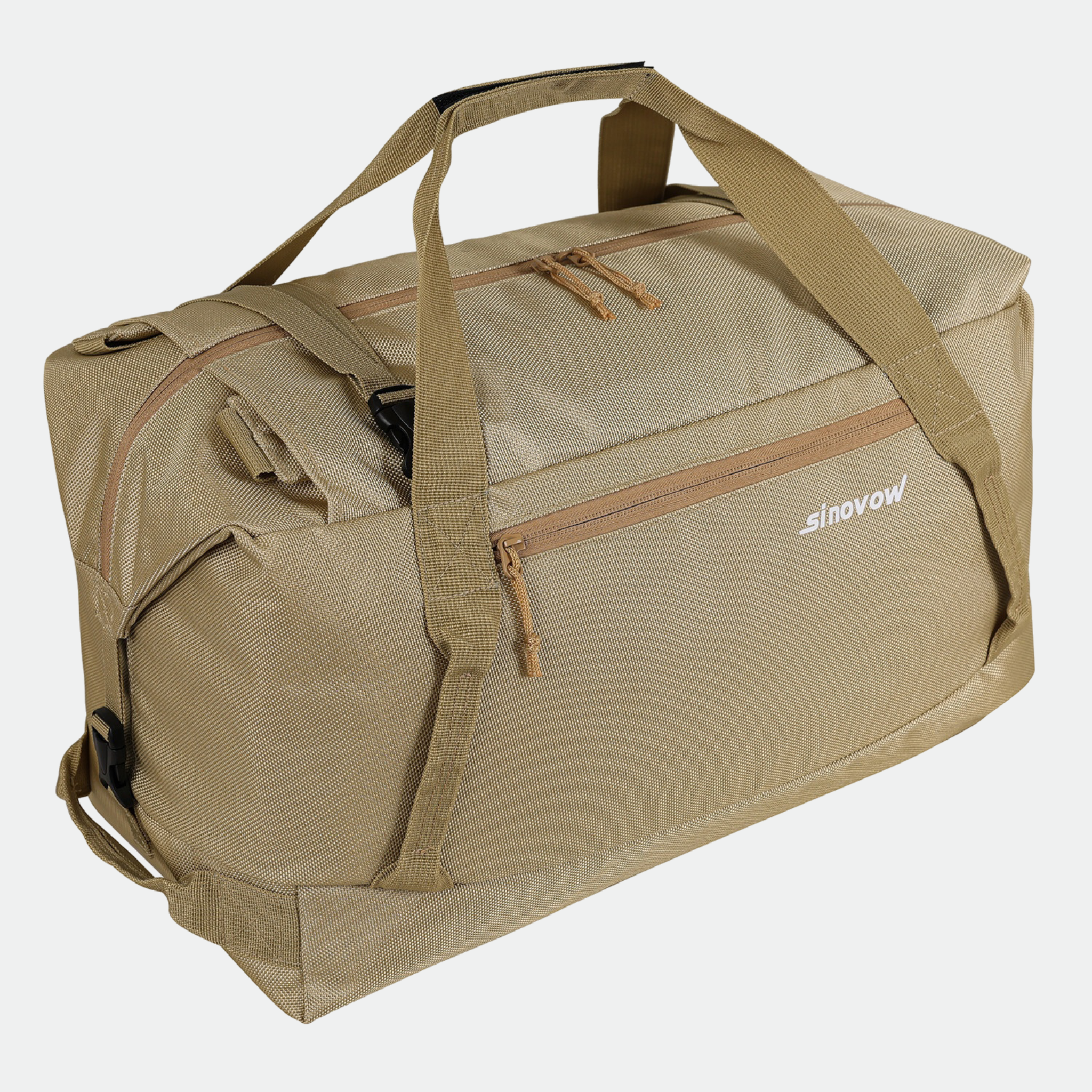 Khaki-schwere Reisetasche mit PU-Nylon-Gehäuse