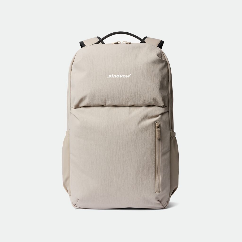 Beige Water-Resistant Travel Backpack Durable Stylish Carry Bag