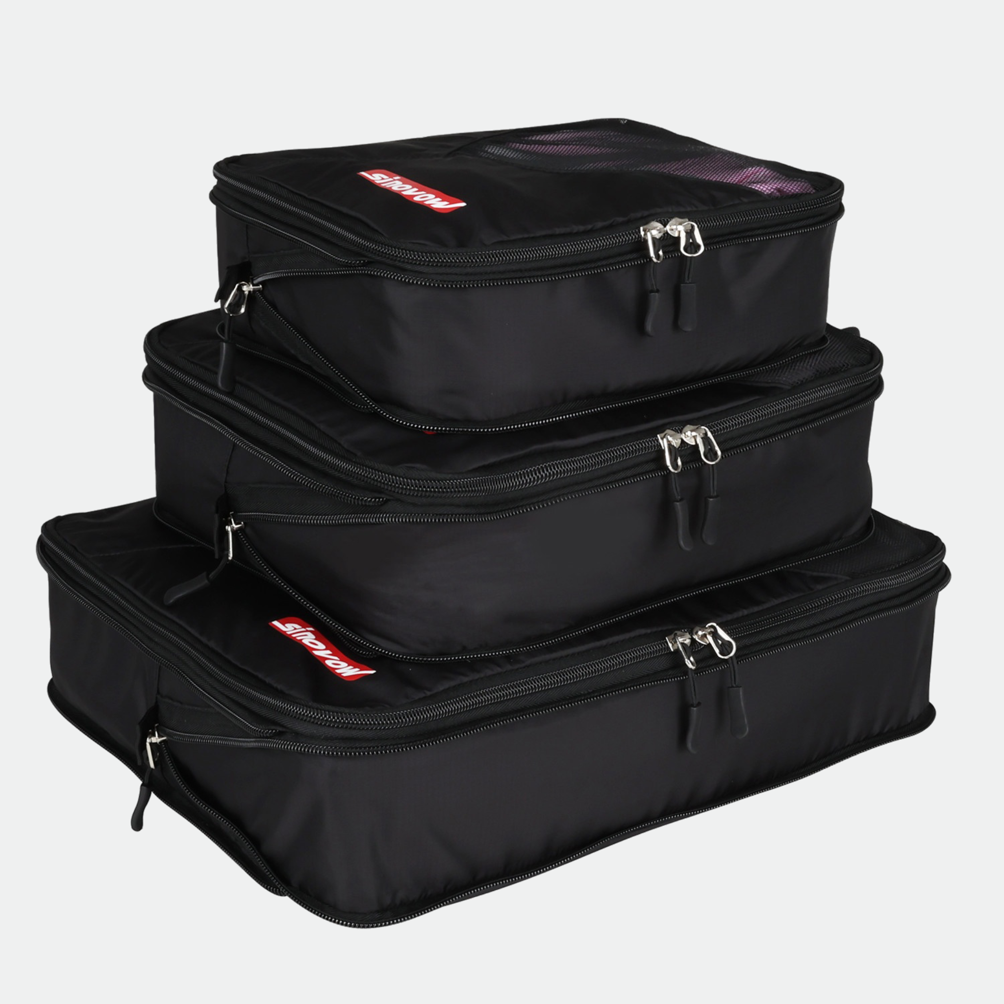 3 Piece Expandable Premium Compression Packing Cubes For Carry On With Breathable Mesh