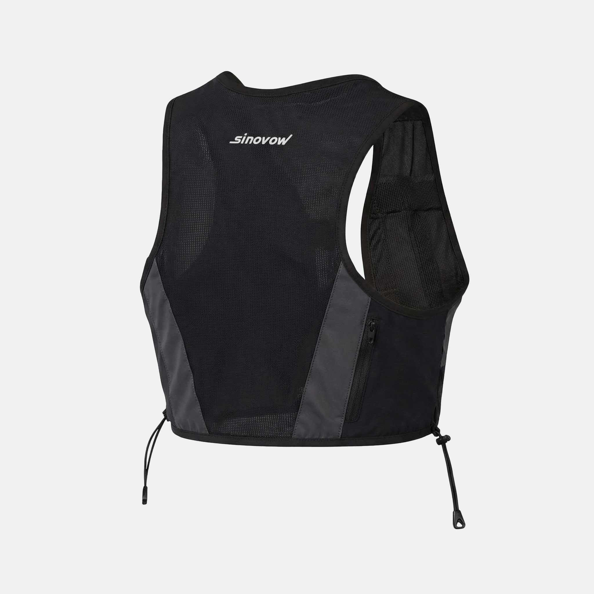 Hydration Vest Air Mesh Shoulder Straps, Front Pockets & Back Zipper Pocket, Breathable & Moisture Wicking
