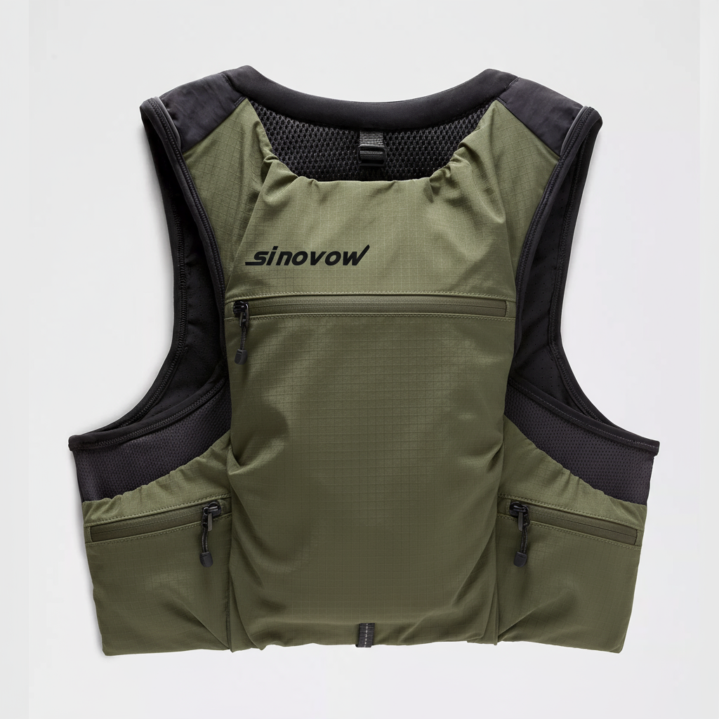 Laufweste mit Flaschenfach, atmungsaktiv, Trail-Sportweste