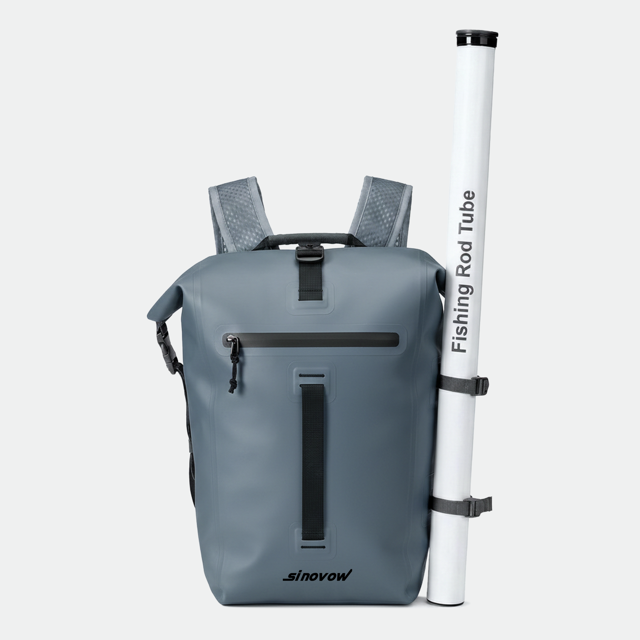 Angelrucksack mit Angelrutenhalter, wasserdichte Trockenlagerungstasche