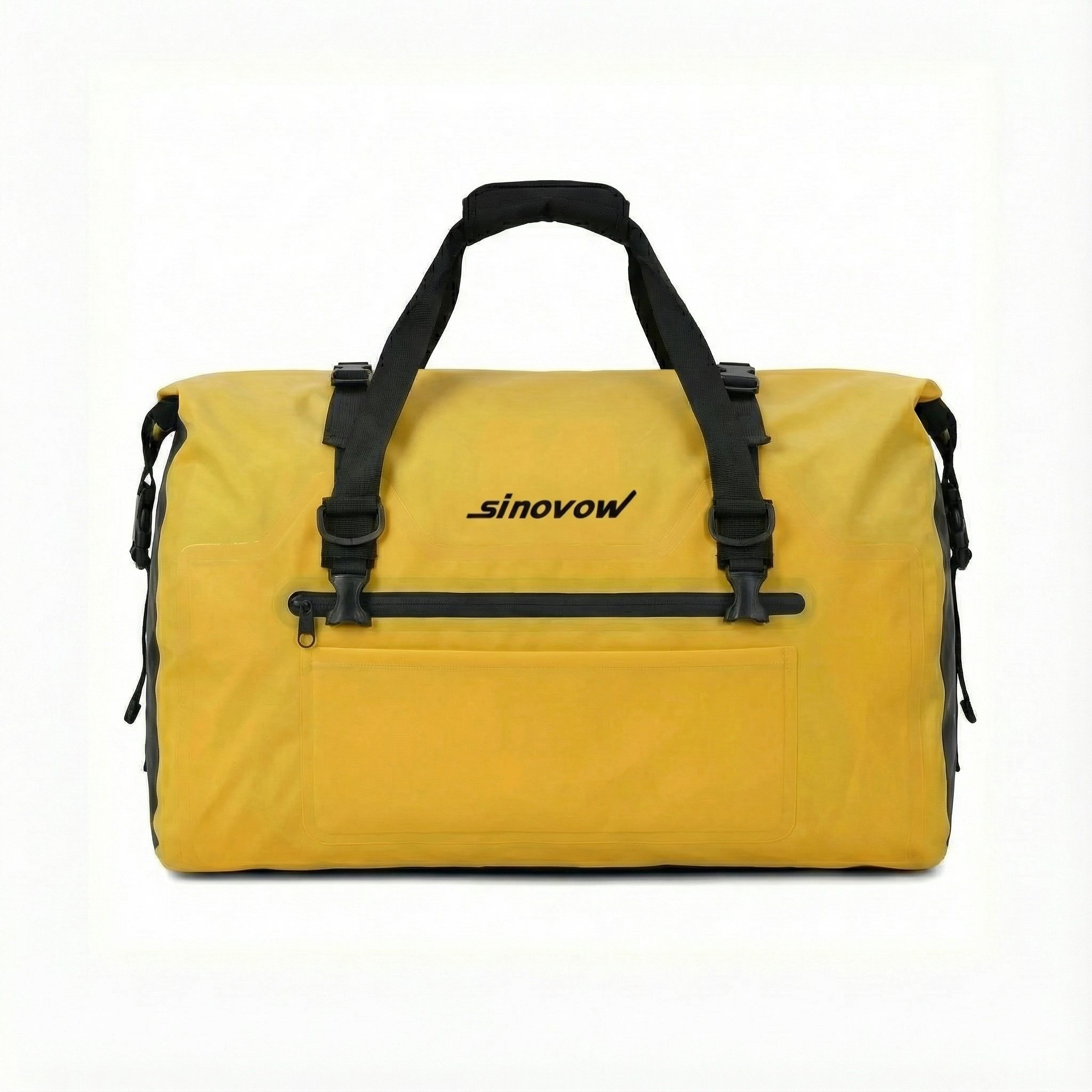 Sunset-500D-PVC-wasserdichter Duffel mit schwarzen Außenbändern