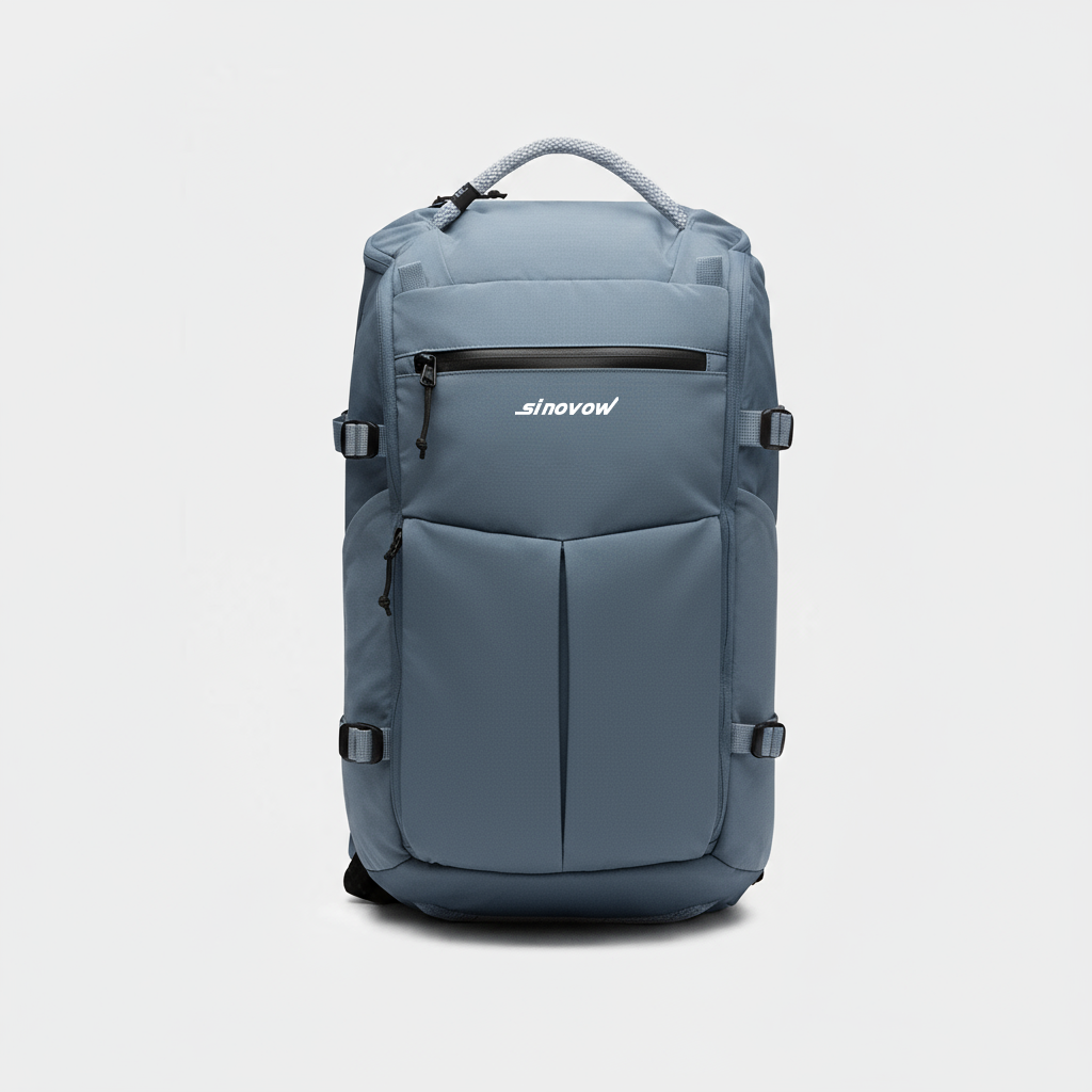 Professioneller Sportsrucksack mit übersichtlich gestalteten Fächern für Laptop und Zubehör