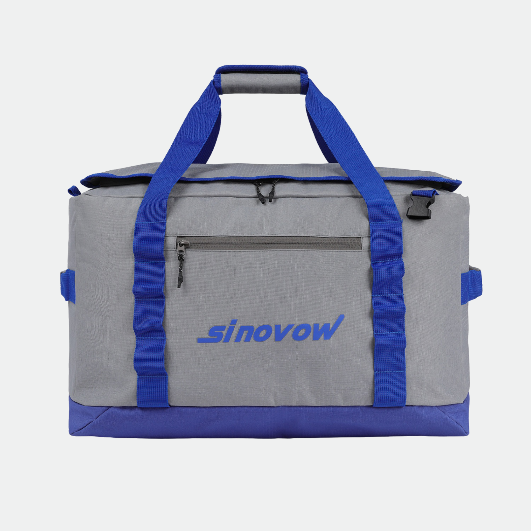 Grau-blauer zweifarbiger Reise-Duffel mit PVC-Boden und PU-Futter