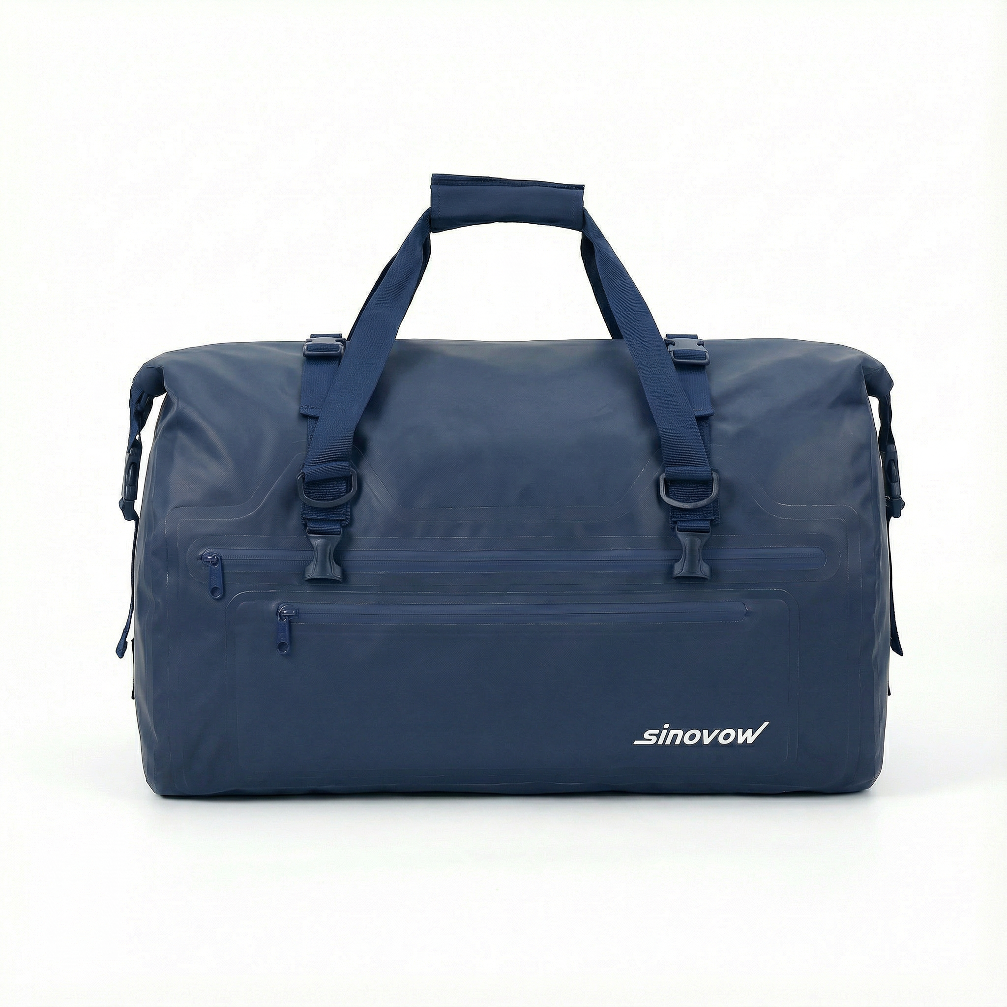 Marineblaue wasserdichte Reise-Duffel-Tasche aus 500D-PVC