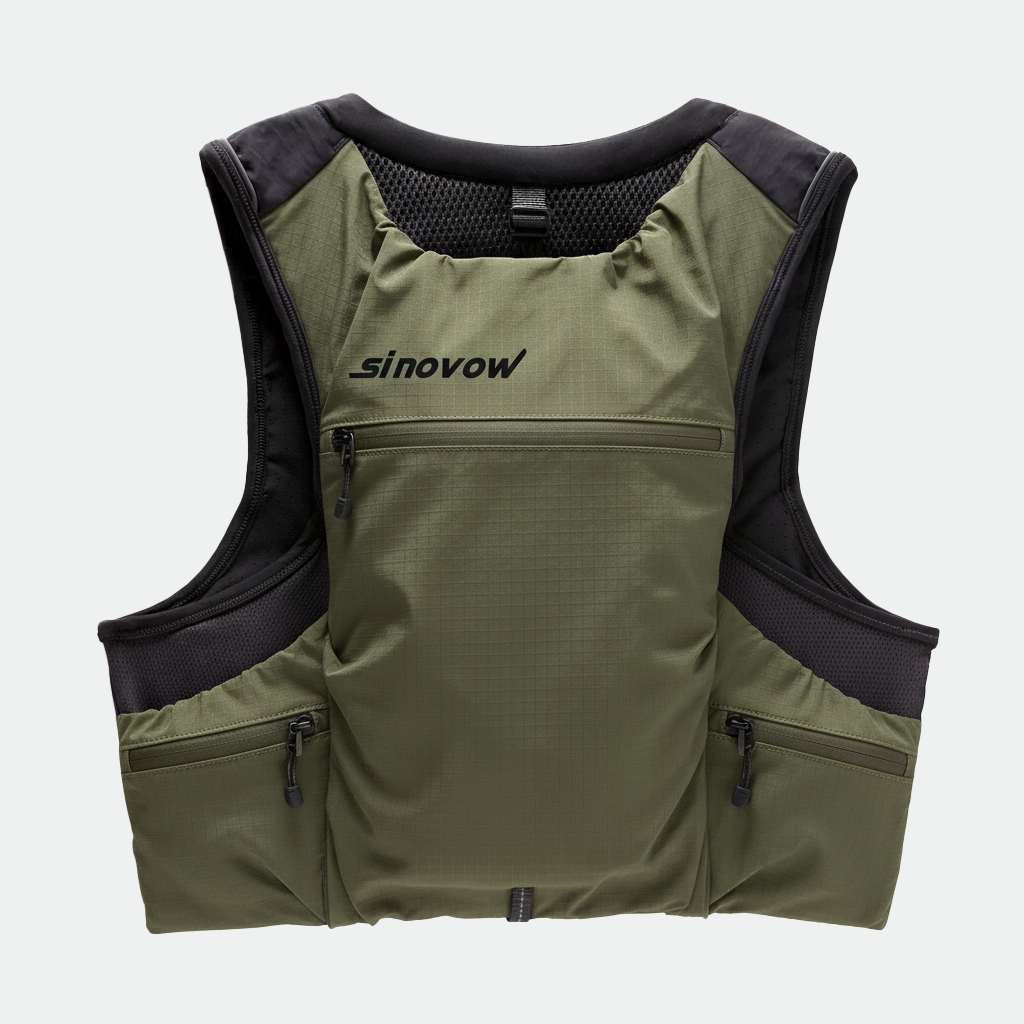 Running Vest With Water Bottle Slot Breathable Trail Sports Vest
