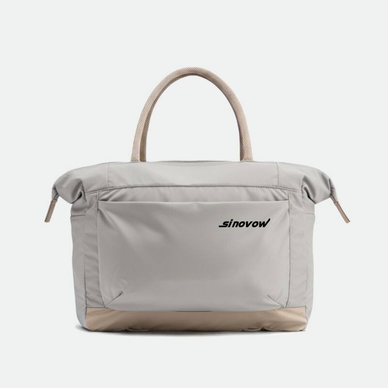 Light Grey Tote Bag with Contrast Base Water-Resistant Daily & Travel