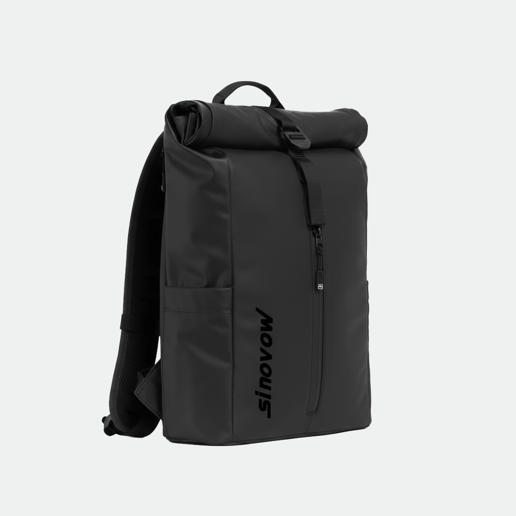 Waterproof Roll Top Backpack for Daily Commute and Travel with 16 Inch Laptop Compartment