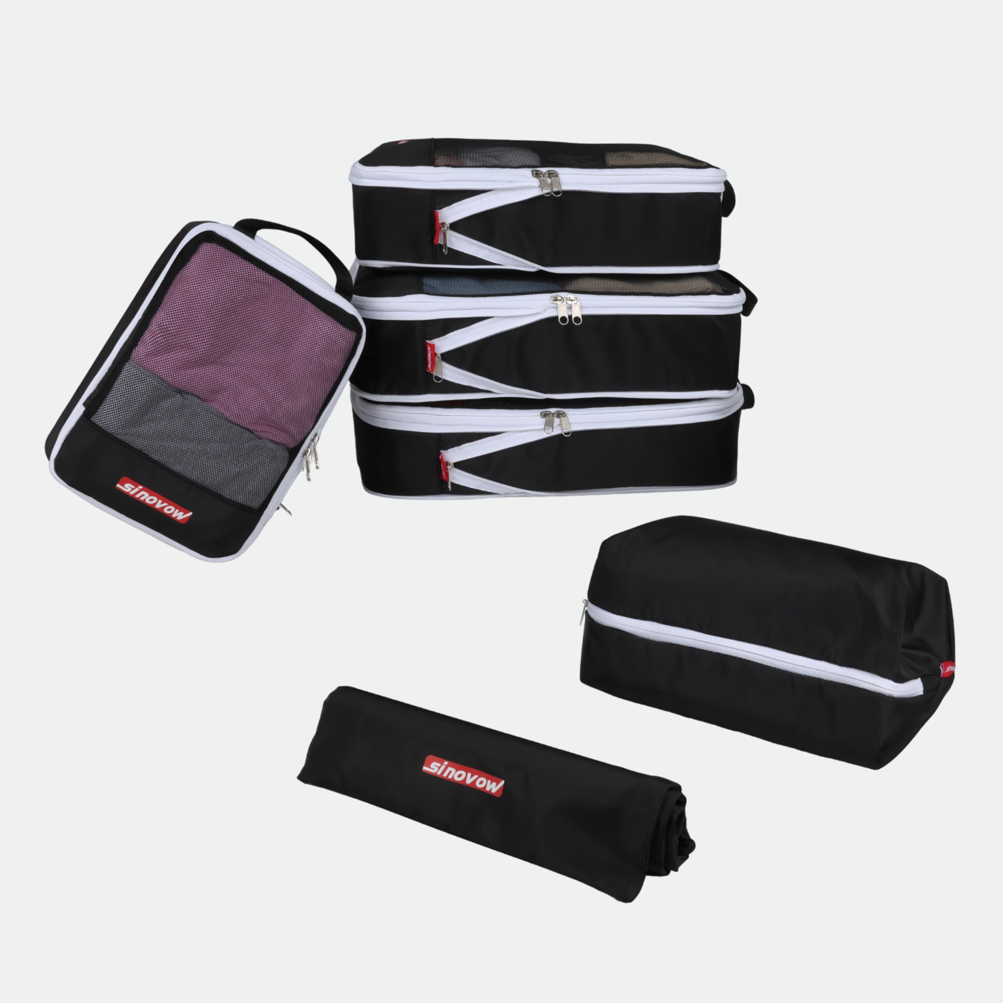 Weatherproof Luggage Cube With Dual Compartment Organization Expansion and Compression  Zipper Opening