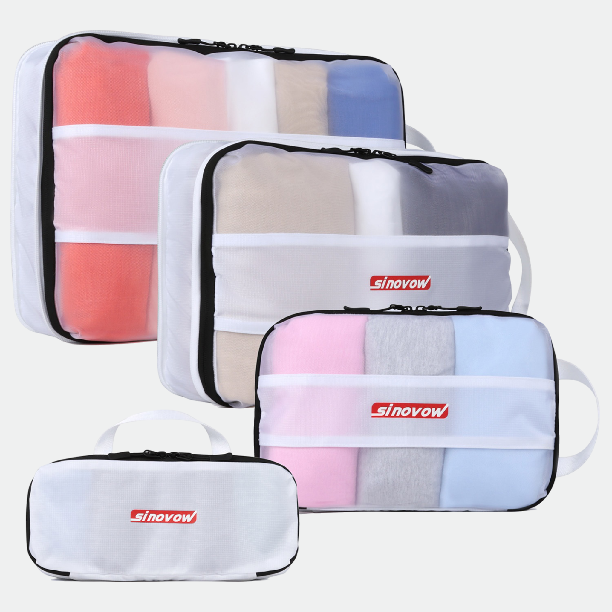 Lightweight Ultra Compression Packing Cubes For Compartmentalizing Luggage