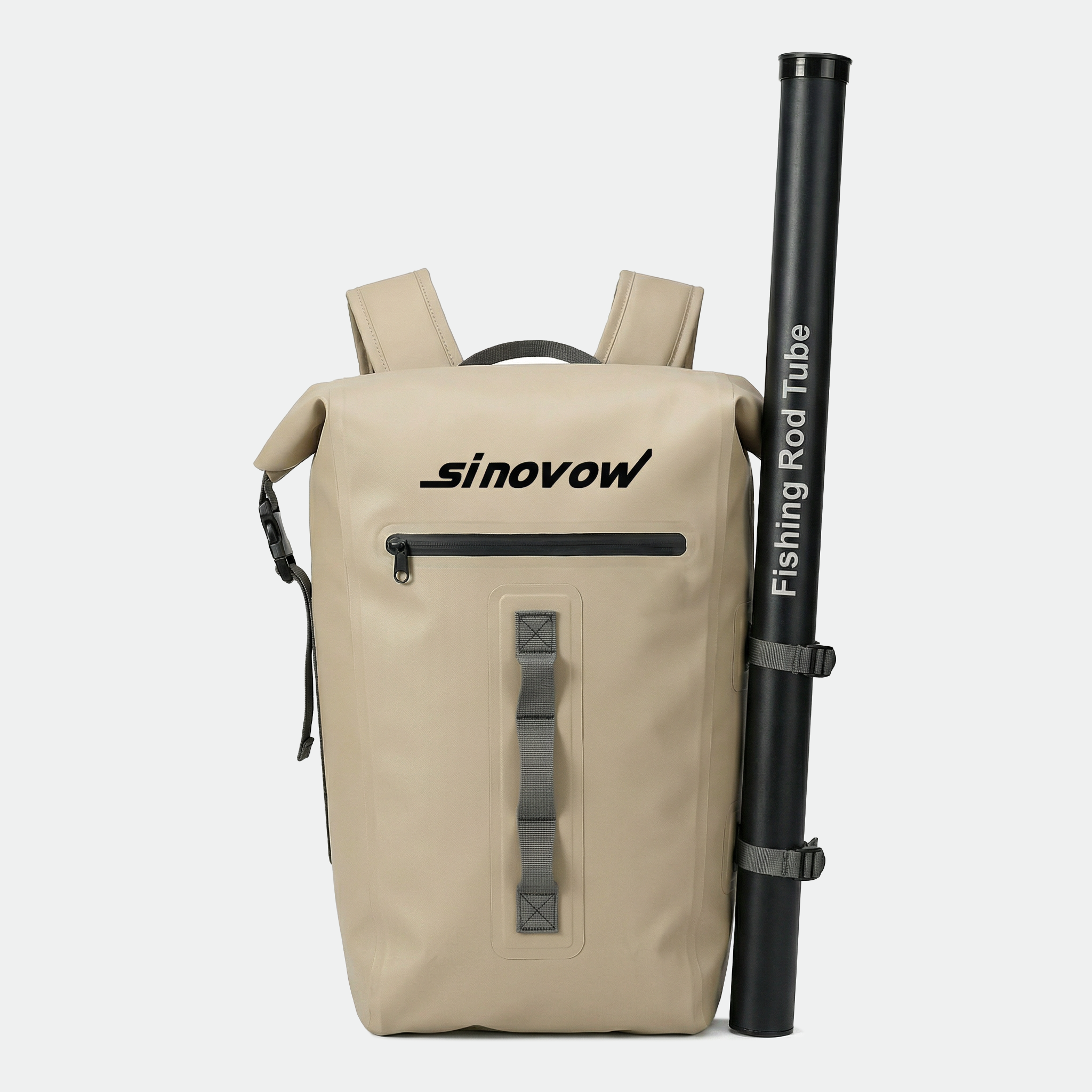Wasserdichter Angelrucksack mit Rutenhalter und trockenem Stauraum