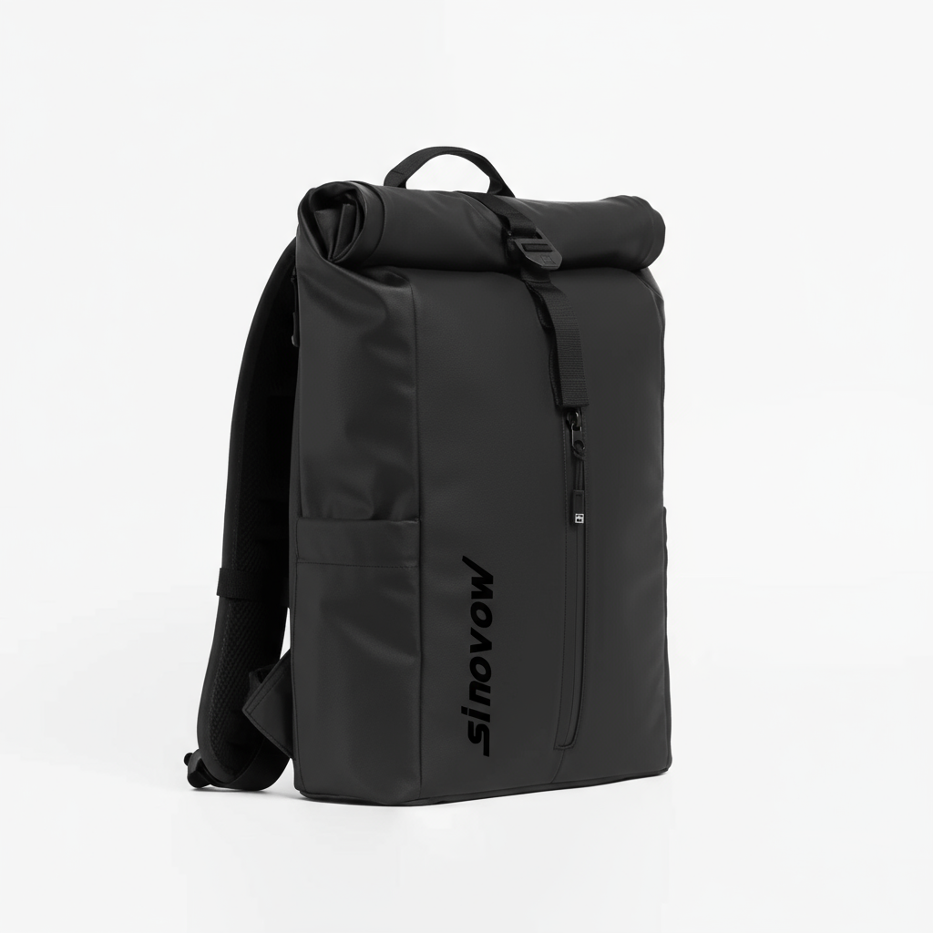 Wasserdichter Roll-Top-Rucksack für den täglichen Pendelverkehr und Reisen mit Fach für 16-Zoll-Laptop
