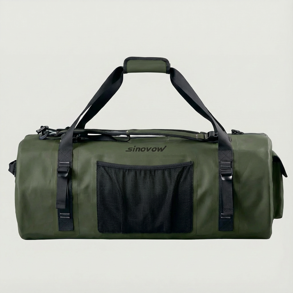 Waldgrün 600D/900D Dual-TPU-Tasche mit schwarzer Maschenfront und 420D-Futter