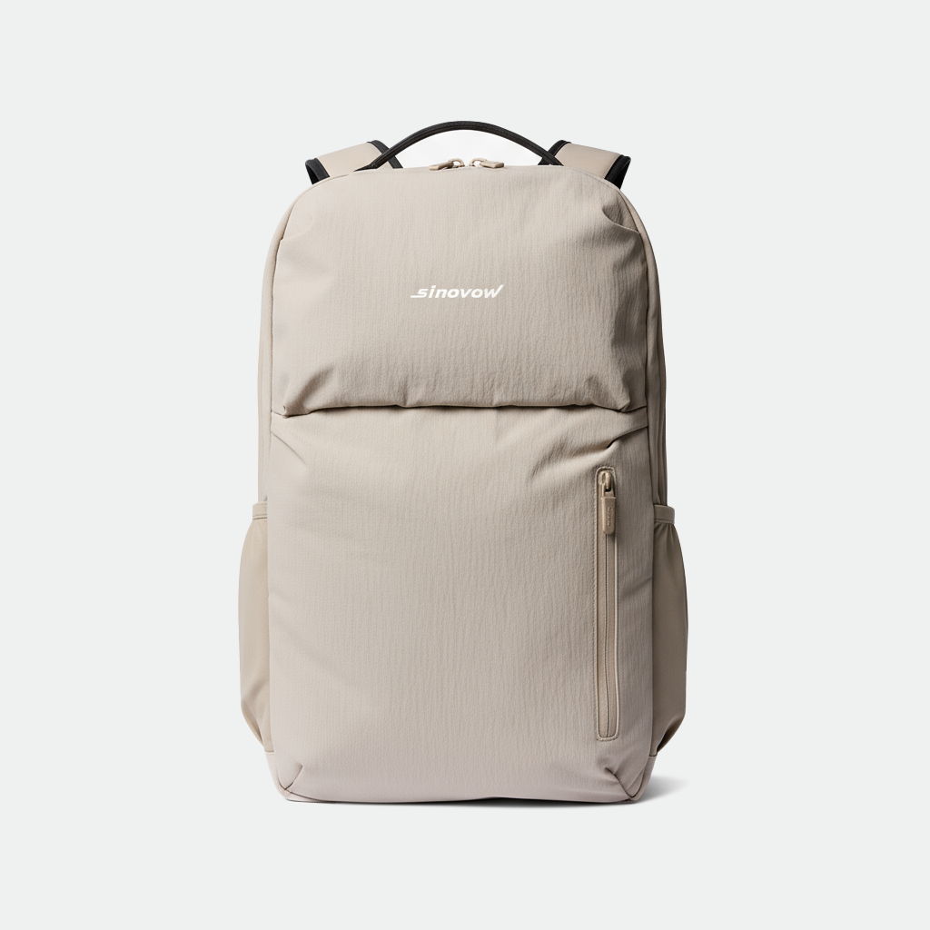 Beige Water-Resistant Travel Backpack Durable Stylish Carry Bag