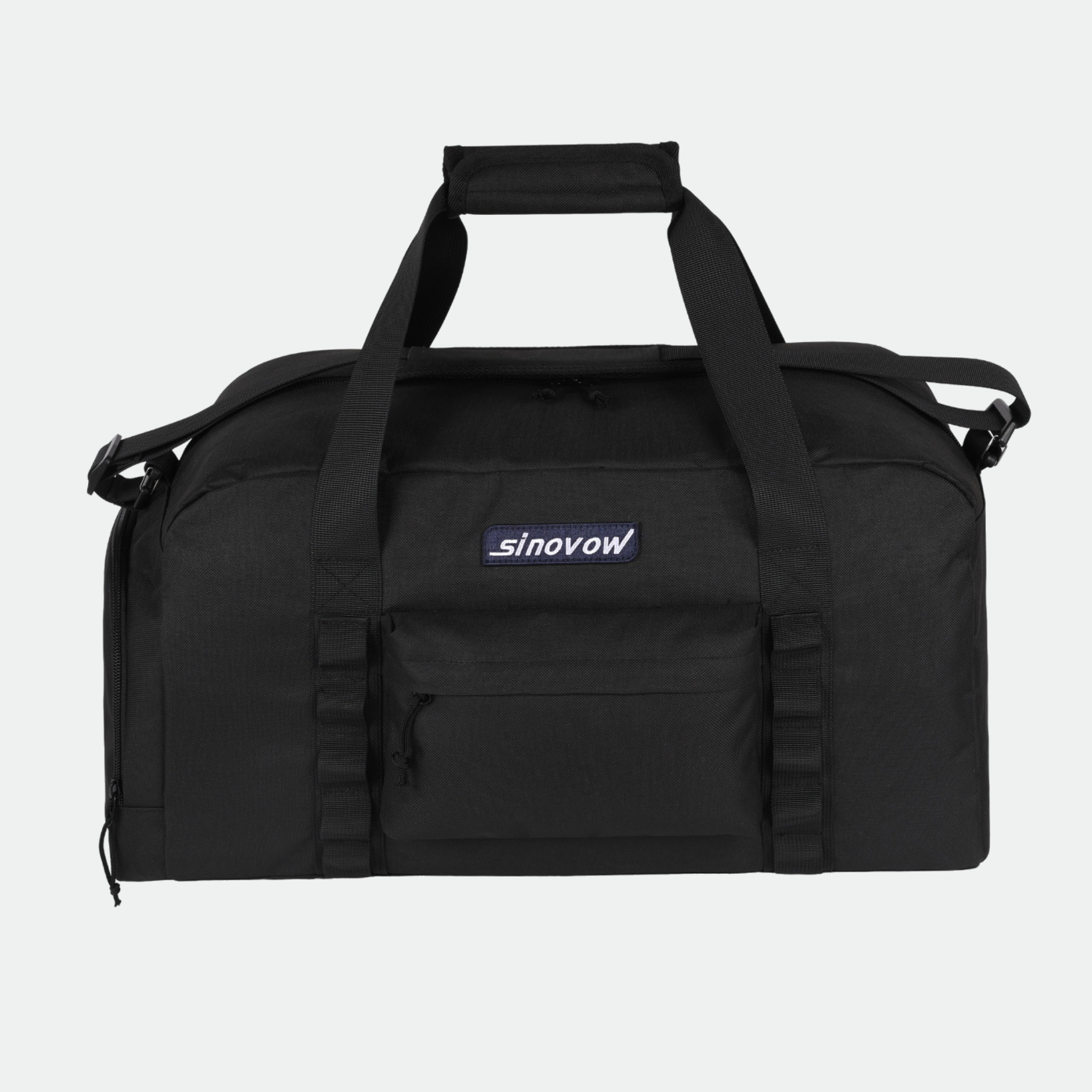 Schwarze Reisetasche mit Schuhfach und PU-beschichtetem Gehäuse
