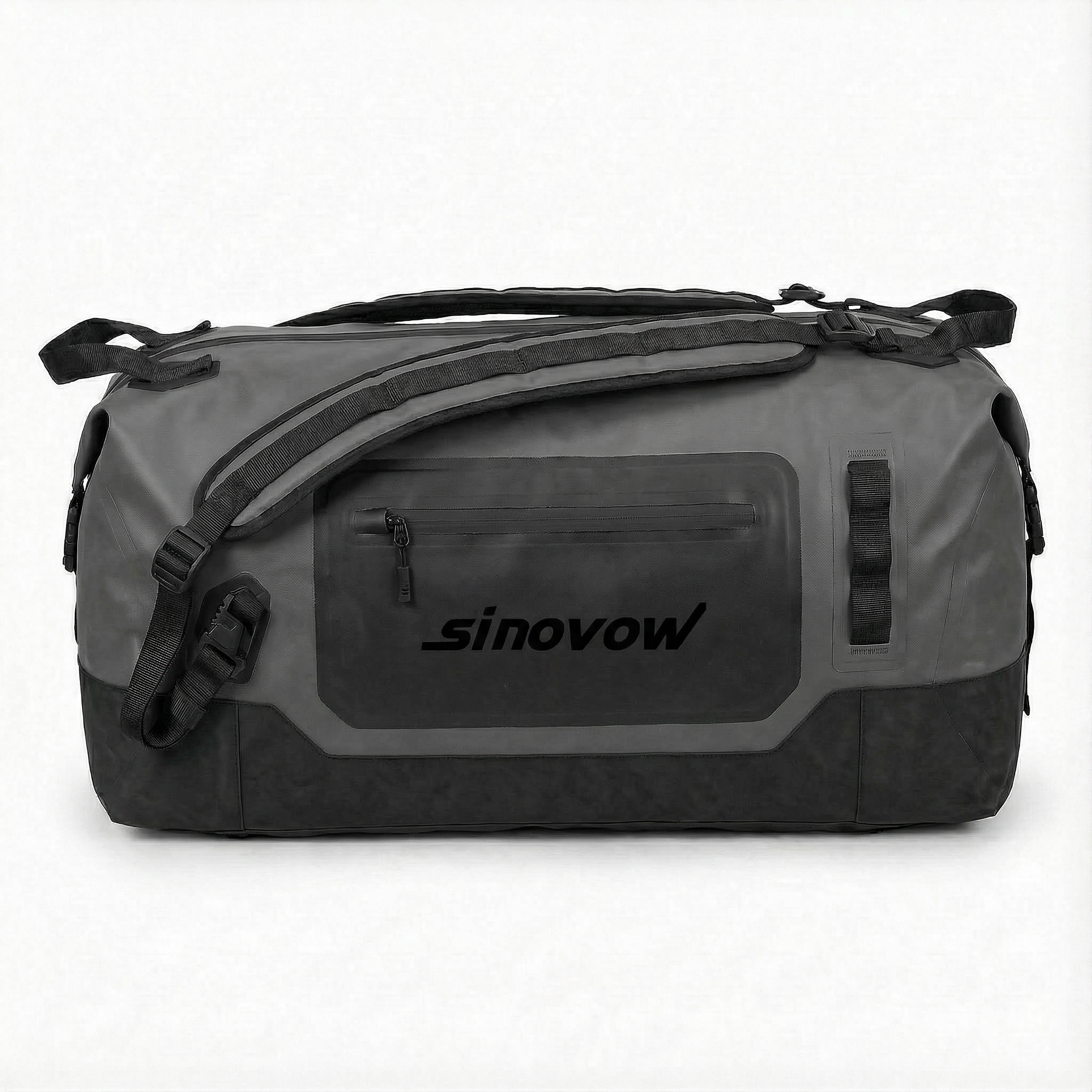 Graphitfarbener 840D-Nylon-Dual-TPU-Duffel mit schwarzer Bodenleiste
