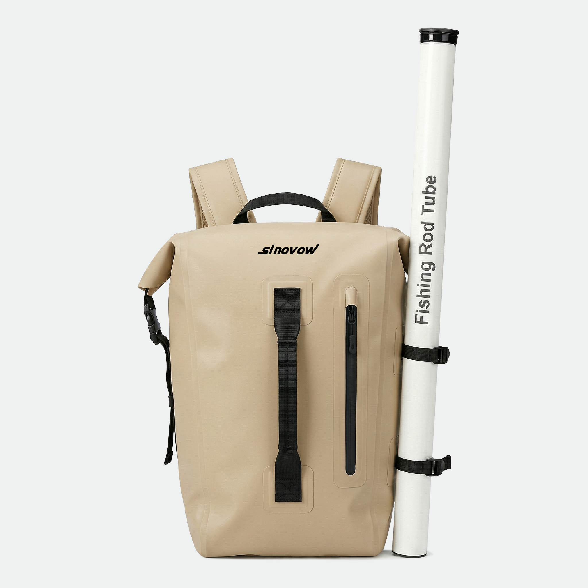Wasserdichter Angelrucksack mit Trockentasche und Angelrutenhalter