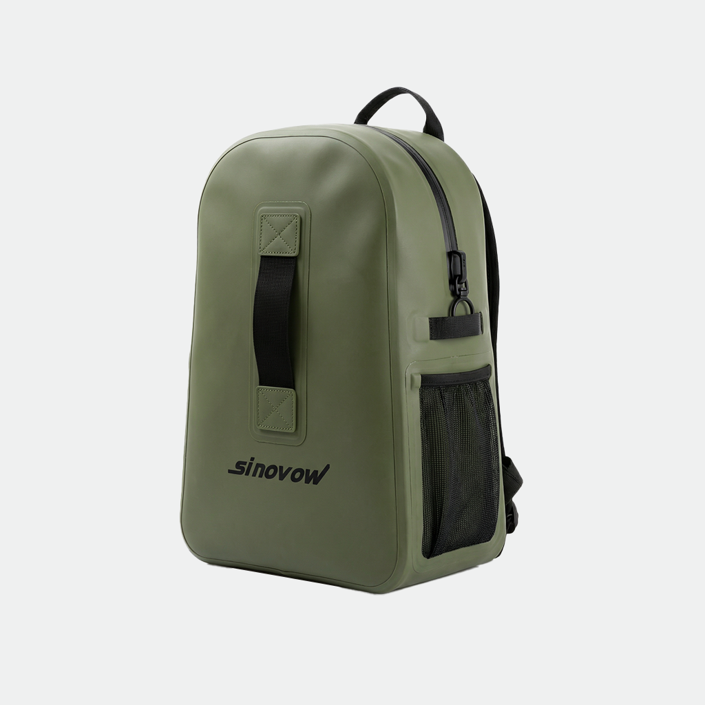 Wasserdichter grüner Outdoor-Rucksack für Reisen und Abenteuer