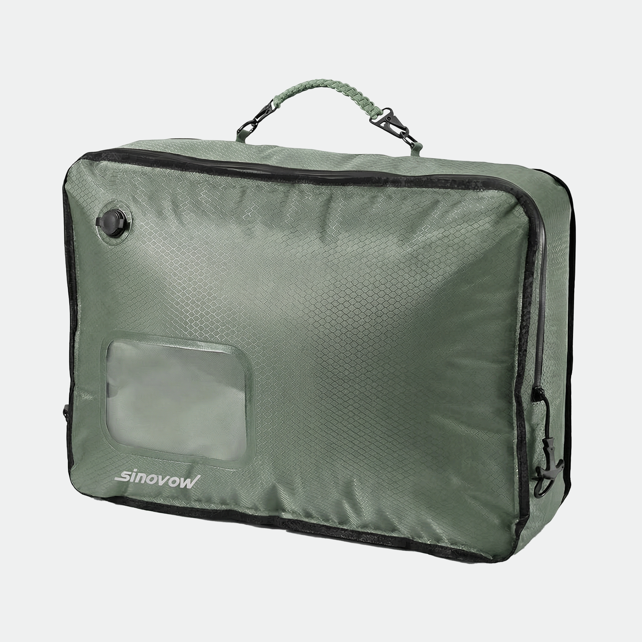 Wasserdichte Vakuum-Gepäckorganisatortasche, Kompressions-Packwürfel mit Entlüftungsventil