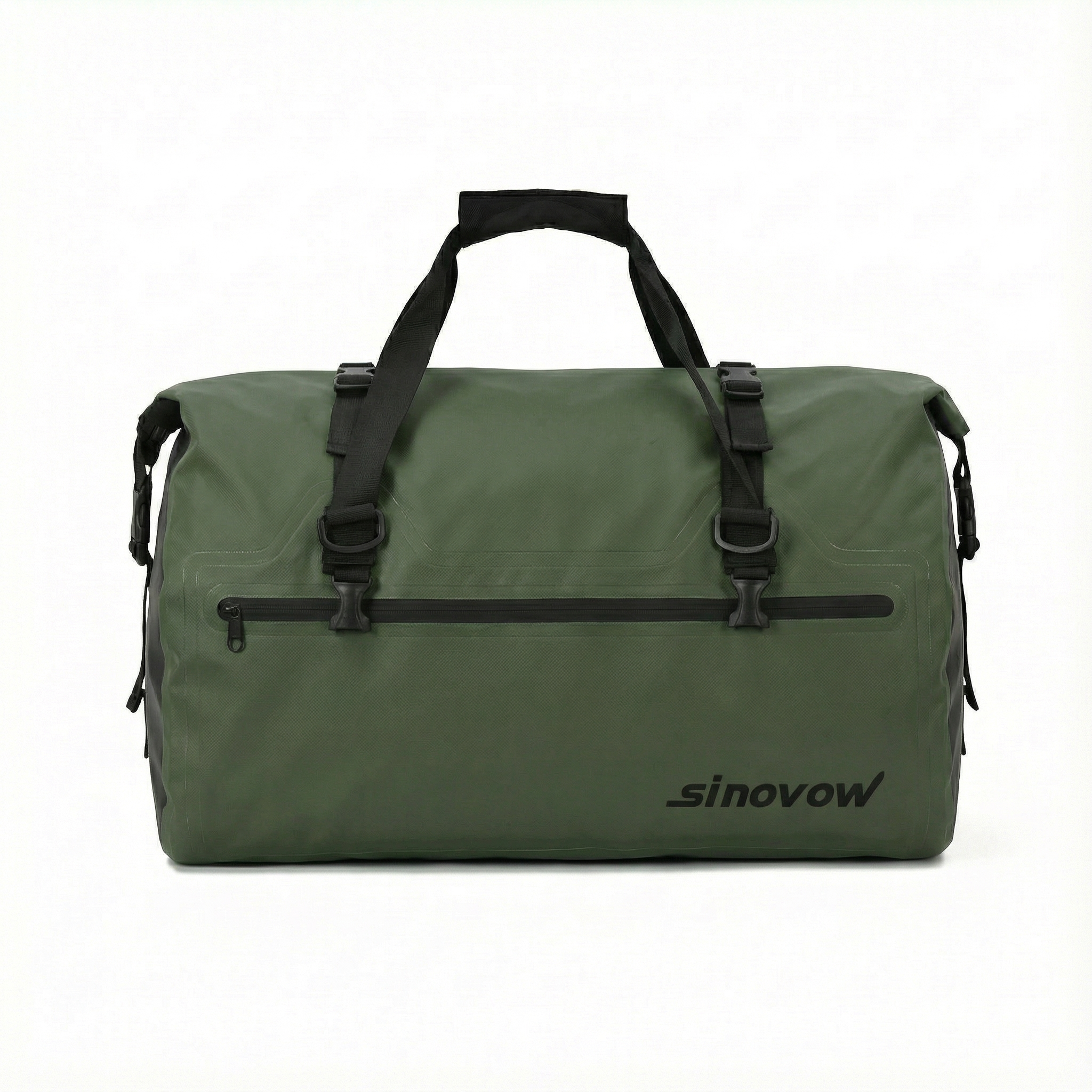 Jagdgrüne wasserdichte Cargo-Duffel-Tasche aus 500D-PVC