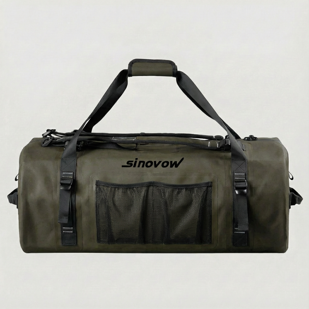 Evergreen 600D/900D Dual-TPU-Duffel mit doppelter schwarzer Mesh-Front und 420D-Futter
