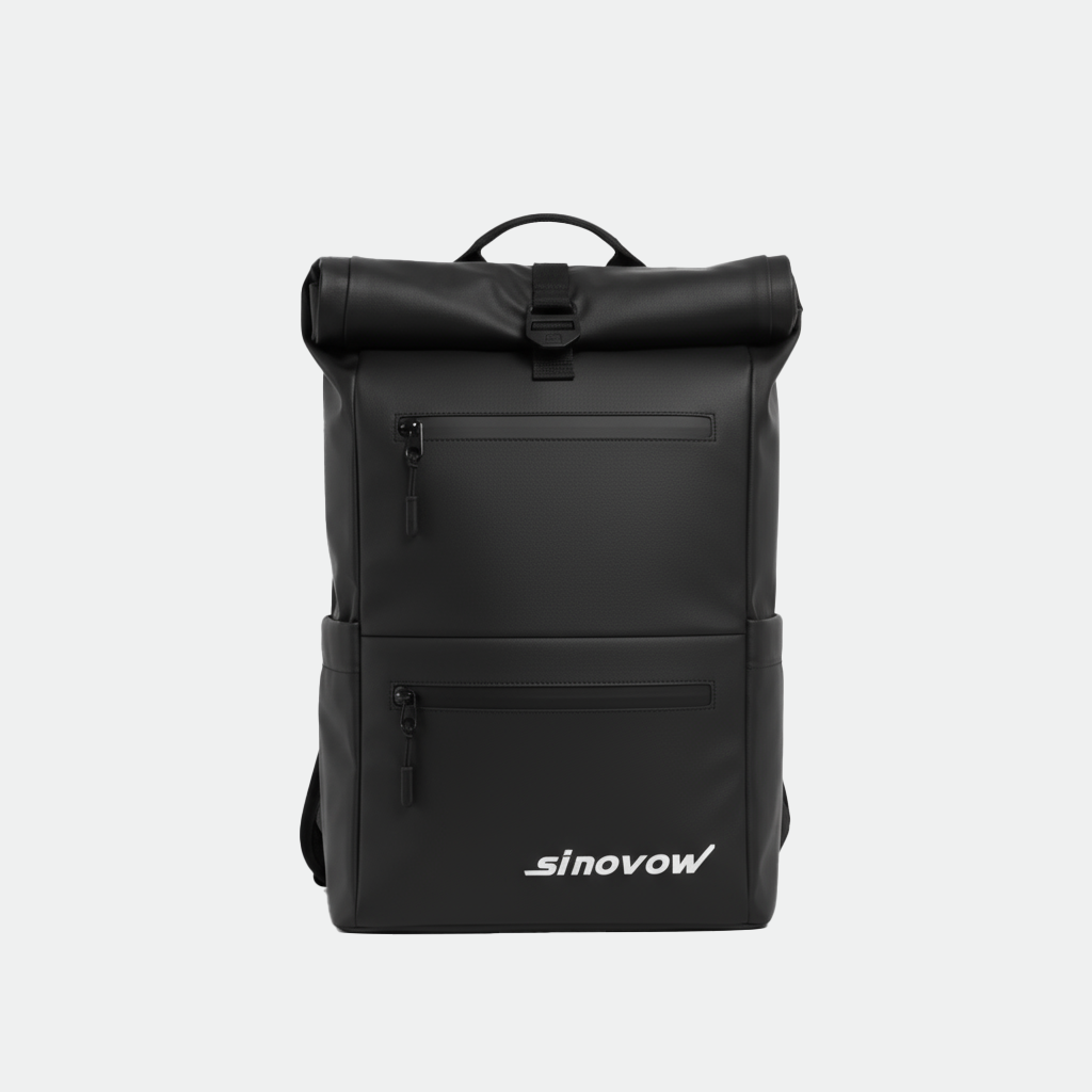 Roll Top Travel Backpack with Spacious Interior and Laptop Sleeve