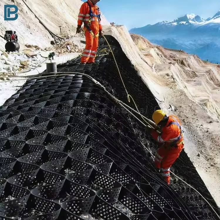 High Quality HDPE Geocells for Outdoor Use for Driveway Parking Road Reinforcement Erosion Control Ground Slope stabilization PP factory