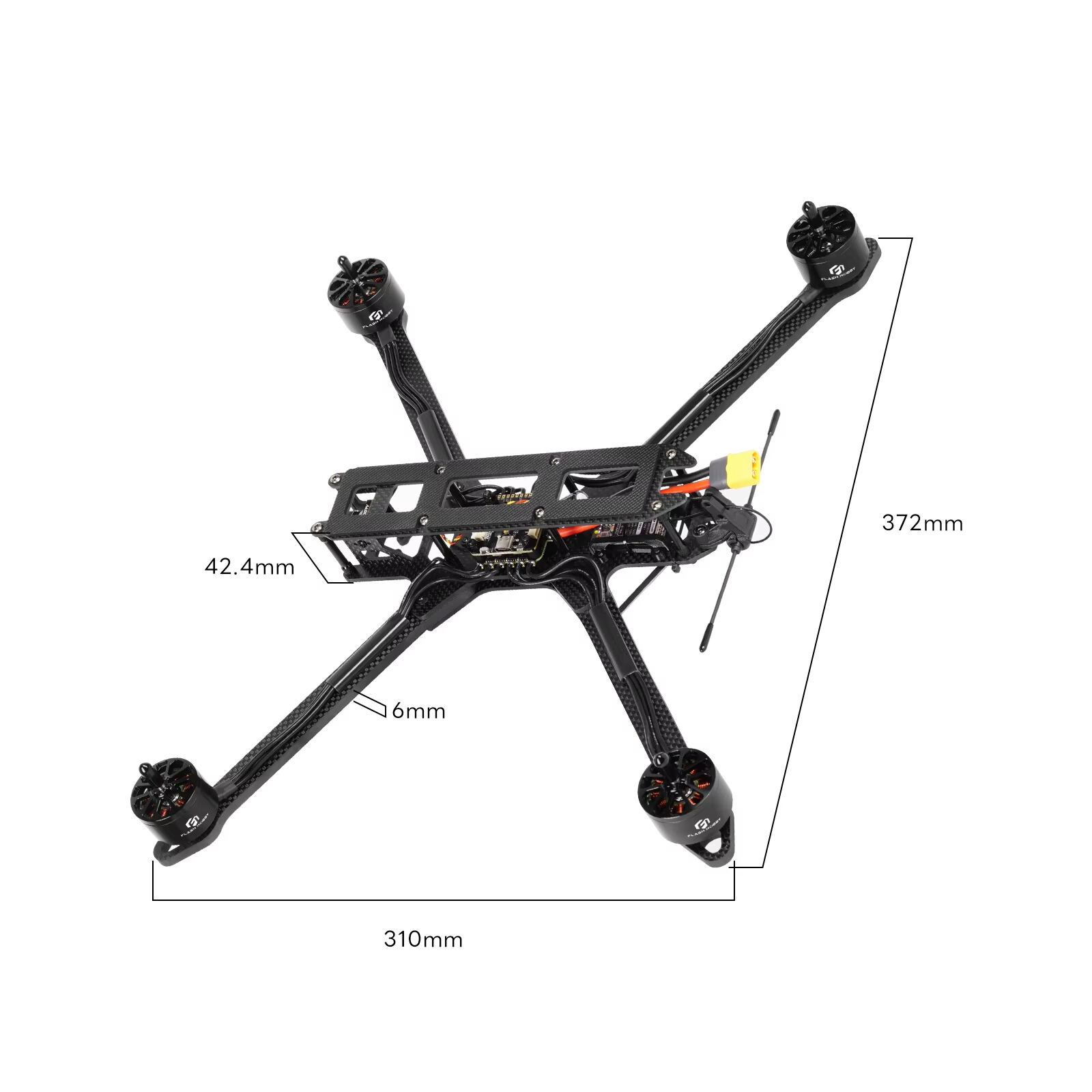 Cadre de drone de course Fpv Flash Hobby 10 pouces équipé d'un moteur étanche 3115 et d'une pile F722 pour l'usine de drones de course Rc Fpv